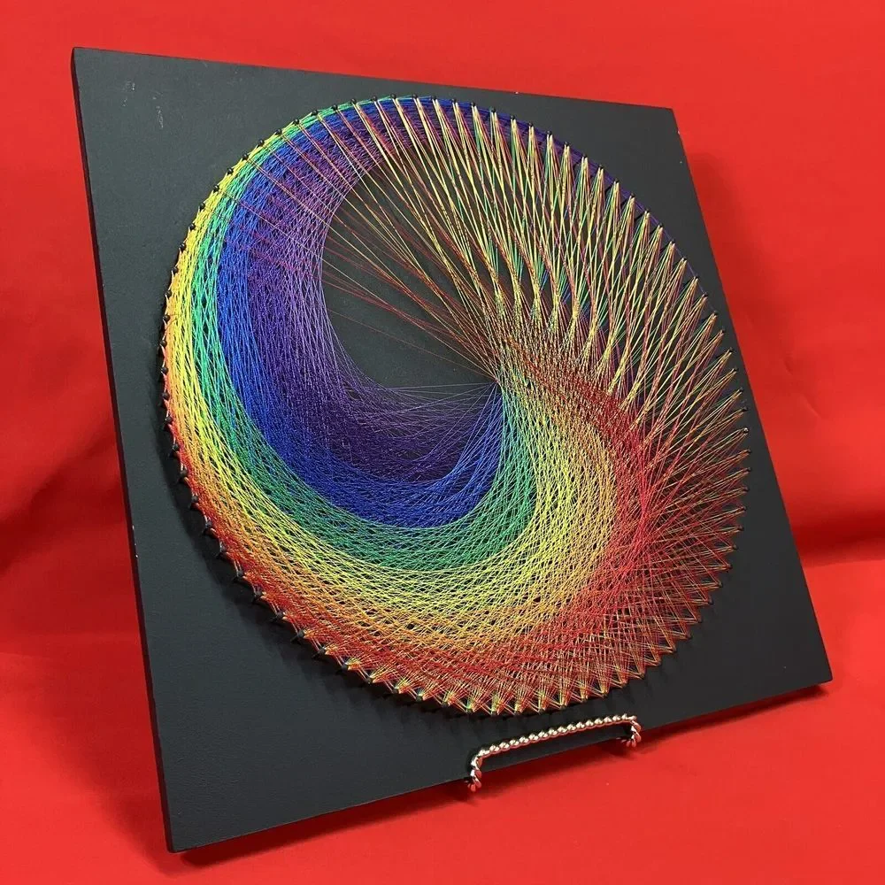 Rainbow String Art / Mandala Circle Wall‎ Decor / Rainbow / 12